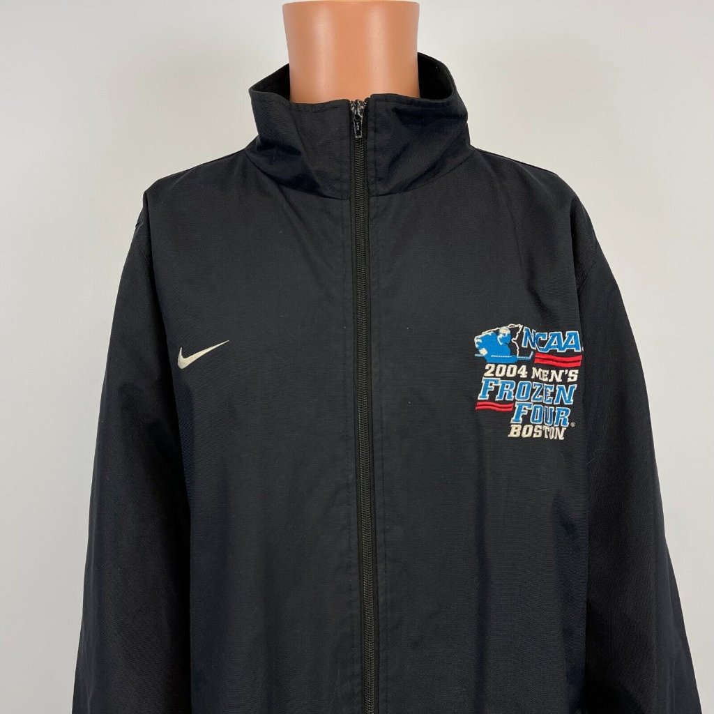 Nike Ncaa Frozen Four College Hockey Windbreaker Jacket Vtg 2004 Boston 2xl
